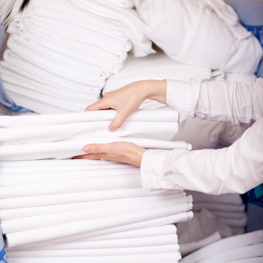 stack of bed linens