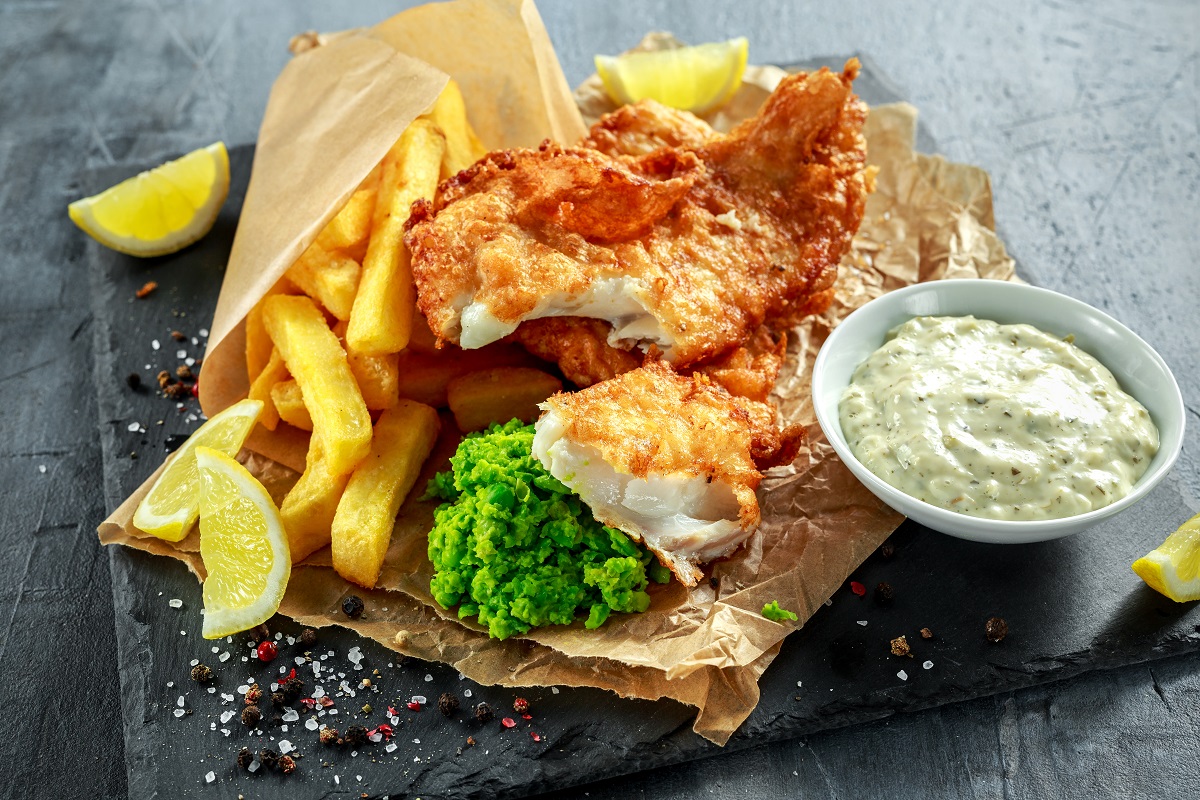 fish and chips in British cuisine